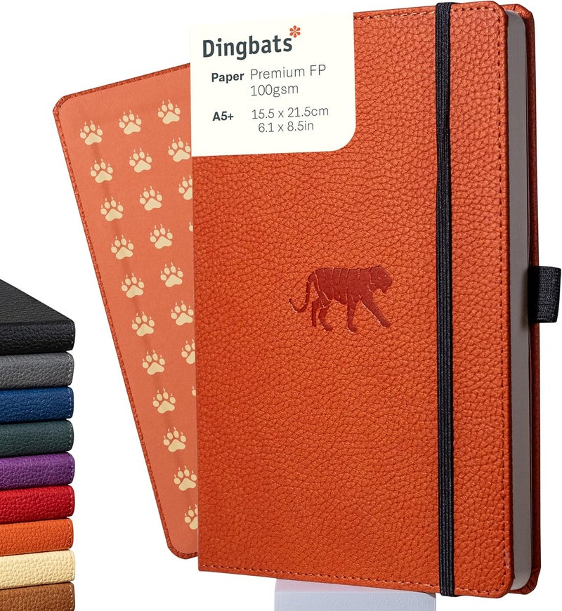 Dingbats* Notebooks دفتر ملاحظات Dingbats* للحياة البرية، نمط نمر برتقالي - Image 1