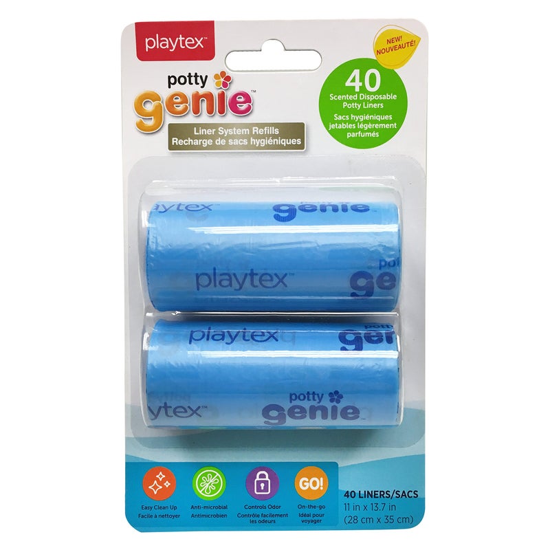 Playtex Baby Potty Genie Liner Refill Bags 2 Pack, Blue - Image 3
