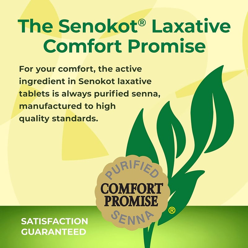 Senokot Regular Strength Natural Vegetable Laxative Ingredient100 Count  Extra Strength Natural Vegetable Laxative for Gentle Overnight Relief Occasional Constipation 36 Count - Image 4