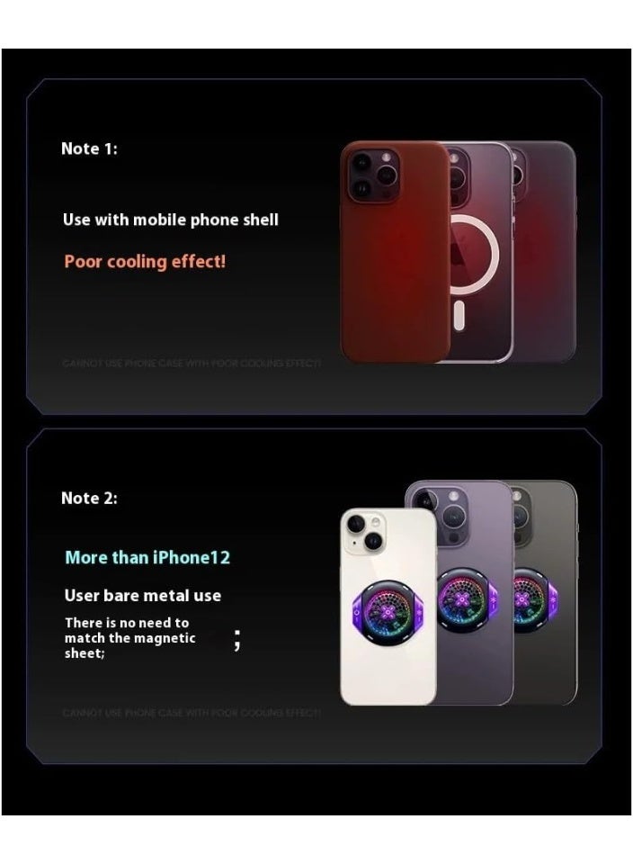 Lisen Magnetic Gaming Mobile Phone Cooler, Magnetic Ice Cooling Fan for Smartphones, Perfect for PUBG Fingers and Extended Gaming Sessions - Image 2