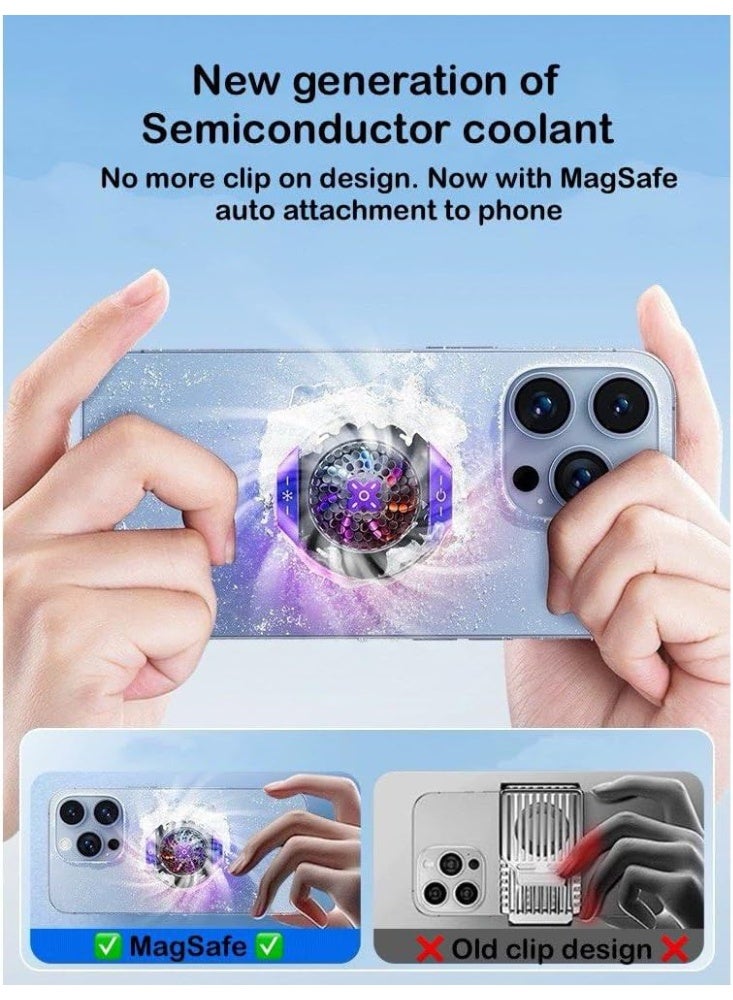 Lisen Magnetic Gaming Mobile Phone Cooler, Magnetic Ice Cooling Fan for Smartphones, Perfect for PUBG Fingers and Extended Gaming Sessions - Image 4