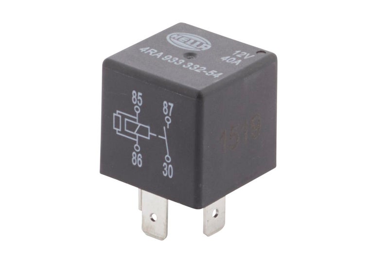 HELLA 4RA 933 332-541 Relay, main current - 12V - 4-pin connector - Wiring Diagramme: S2 - Plug: B - Normally Open Contact - Image 1