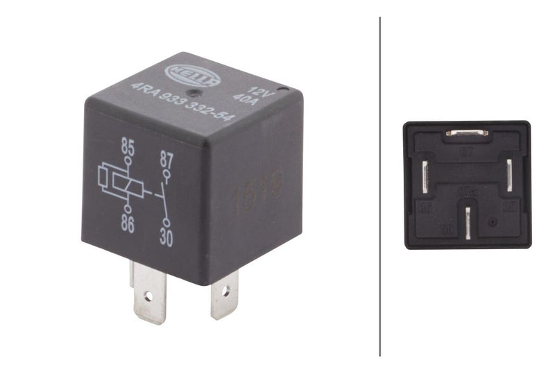HELLA 4RA 933 332-541 Relay, main current - 12V - 4-pin connector - Wiring Diagramme: S2 - Plug: B - Normally Open Contact - Image 4