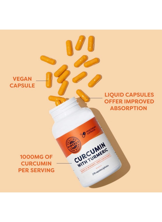 Vimergy كبسولات فيمرجي الكركم مع الكركمين - تعزز صحة العظام والحركة* - تدعم الذاكرة ووظائف الدماغ* - كوشير، نباتي وخالي من الغلوتين - (270 حبة) - Image 3