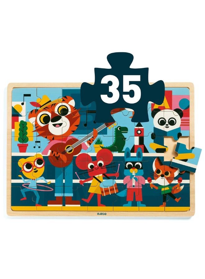 DJECO Wooden Tray Puzzle - Puzzlo Music - Image 2