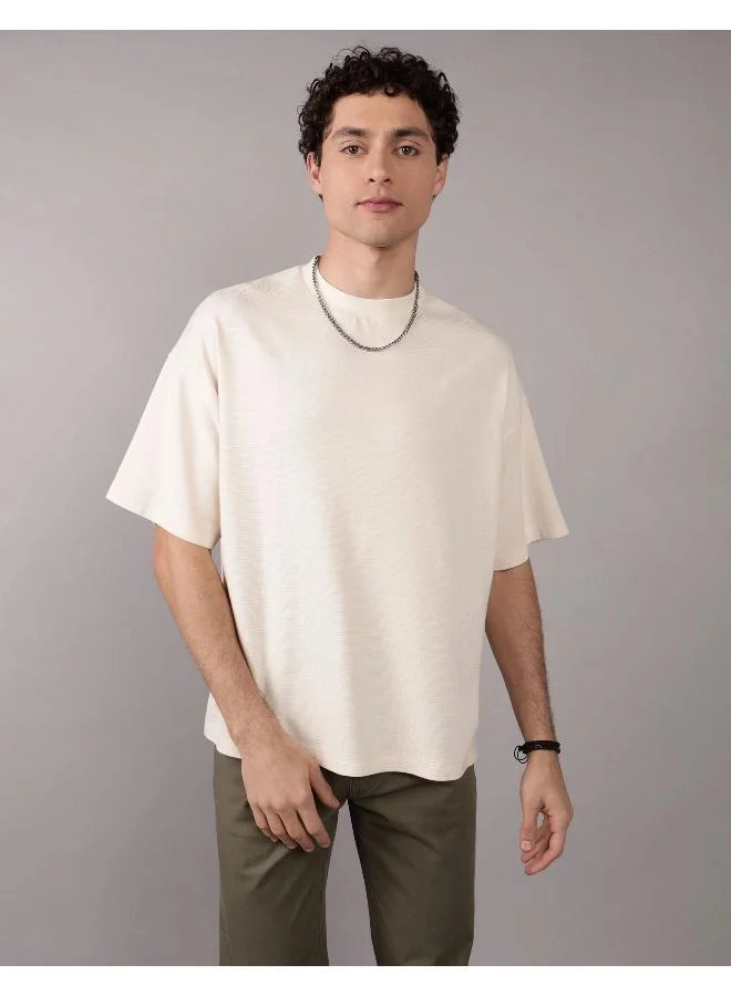 American Eagle AE Oversized Textured T-Shirt
