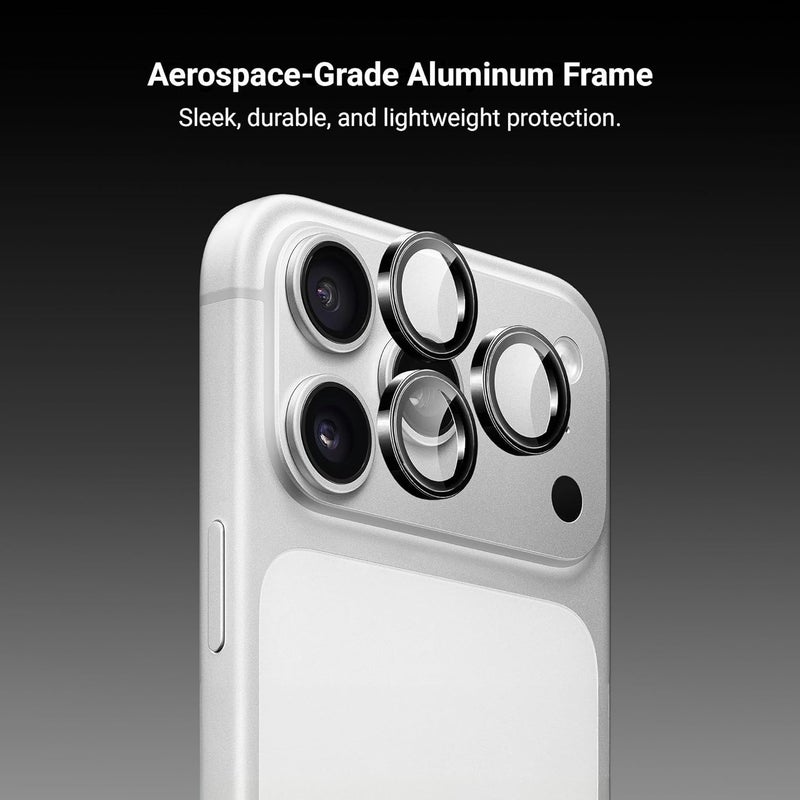 Daily Objects CERO Aluminium Camera Lens Protector for iphone 17 Pro|Tough HD Glass Protectors|Dust Proof|Water Resistant|Ultra Clear HD Image Quality|9H Hardness|3D ring|Shock Proof Alloy - Black - Image 5