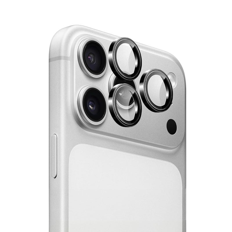 Daily Objects CERO Aluminium Camera Lens Protector for iphone 17 Pro|Tough HD Glass Protectors|Dust Proof|Water Resistant|Ultra Clear HD Image Quality|9H Hardness|3D ring|Shock Proof Alloy - Black - Image 1