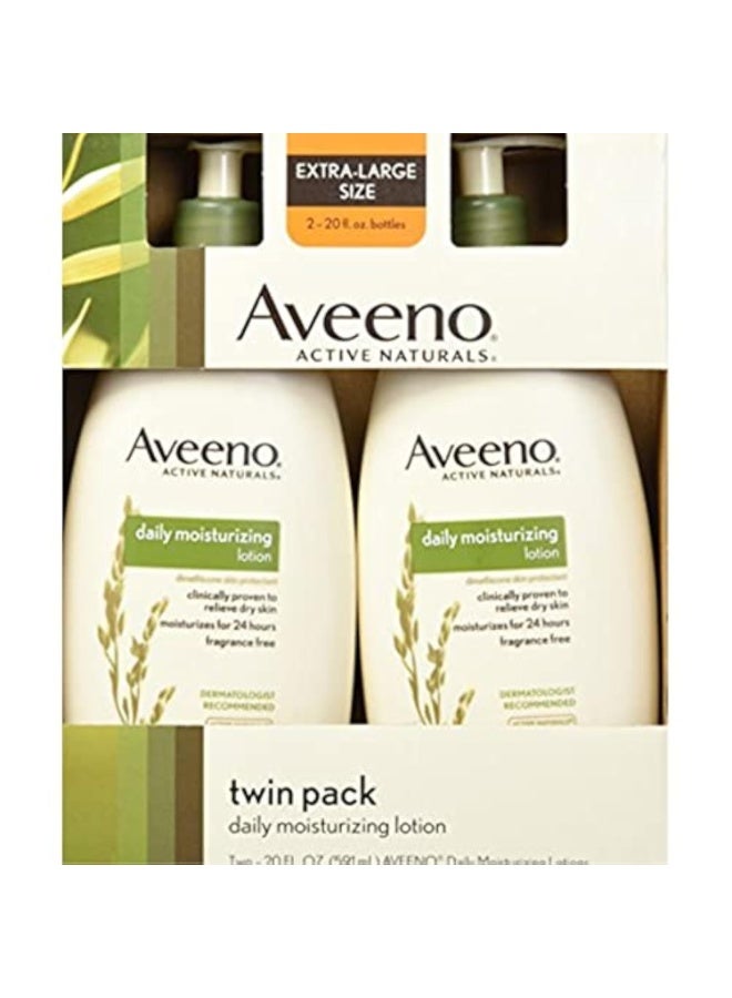Aveeno Active Naturals Daily Moisturizing Lotion NEW 2 pack of 591 ML(20 FL oz) Pump - Image 1