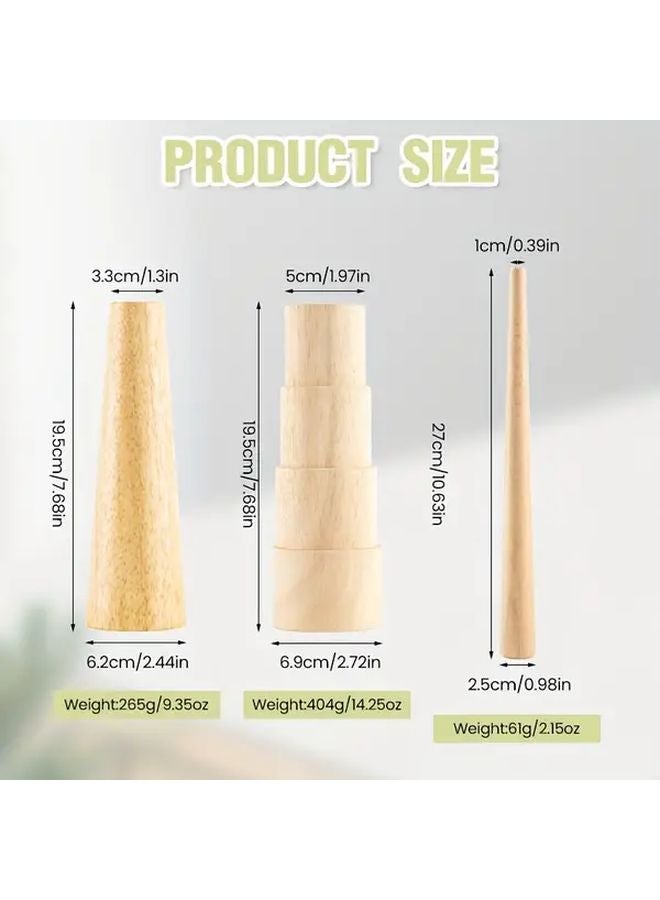 أداة صنع المجوهرات ماندريل معصم بيضاوي خشبي بألوان مختلطة - Image 5