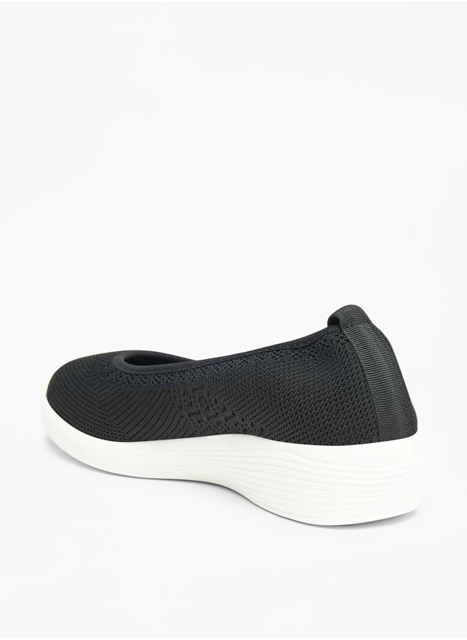 لو كونفورت Women Textured Slip-On Shoes with Wedge Heel