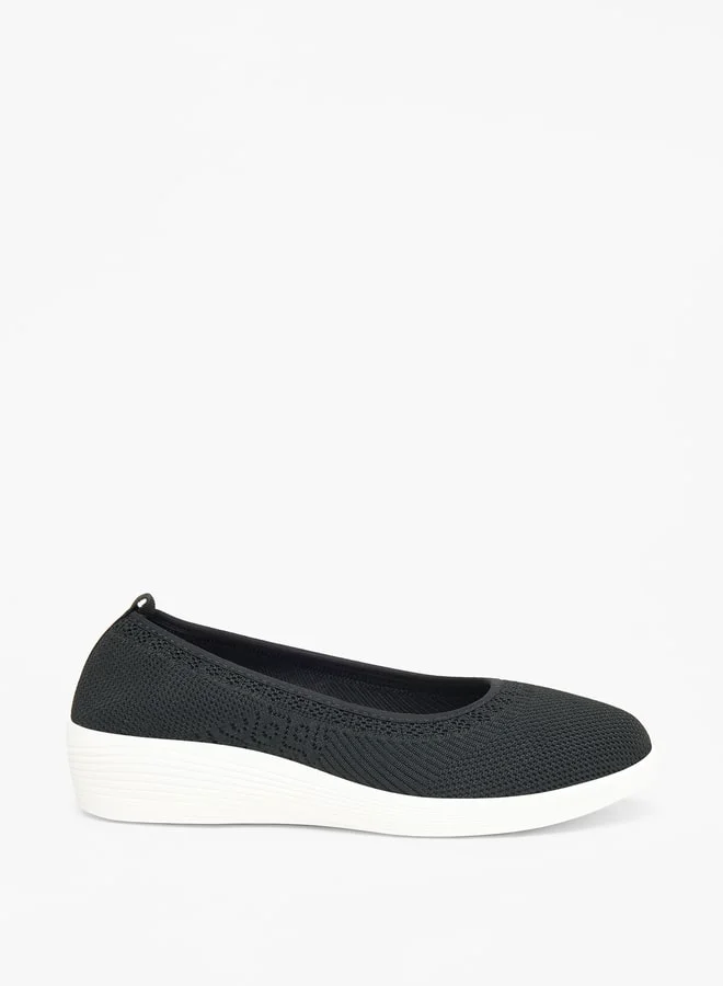 لو كونفورت Women Textured Slip-On Shoes with Wedge Heel