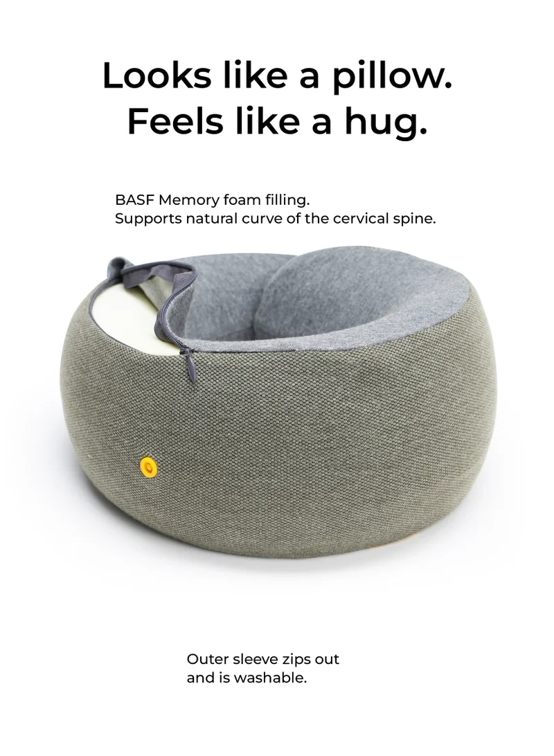 Mokobara The Travel pillow Cloud Forest, Light Grey