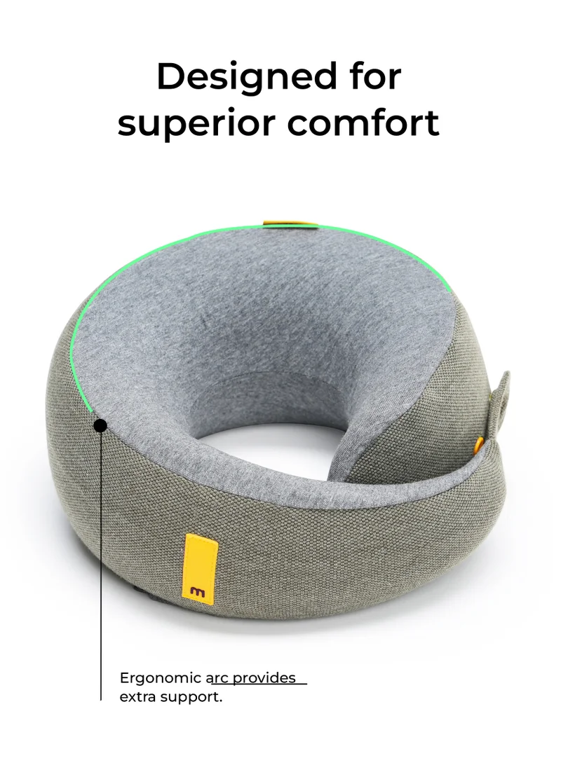 Mokobara The Travel pillow Cloud Forest, Light Grey