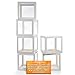 Ledido White Transparent Balloon Boxes With 78 Letters Name Boxes for Baby Shower Clear Baby Box Blocks Backdrop for 1st Birthday Bridal Shower 2026 Graduation Prom Party Gender Reveal Decoration 6 PCS - Image 3
