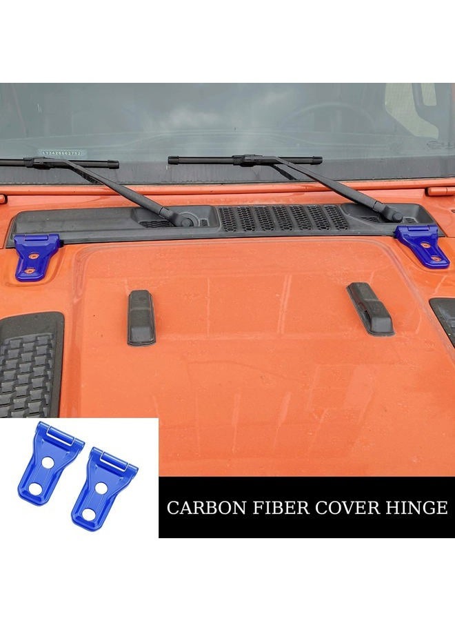 YANWEN Engine Hood Hinge Trim Decoration Cover Compatible with Jeep JL JLU Wrangler & Unlimited 2018-2021 (Blue 2Pack) … - Image 5