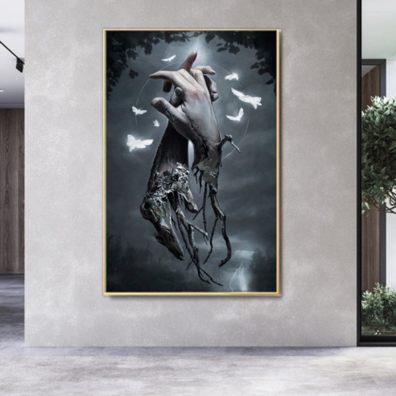 ماركتنا لوحة قماشية بتصميم مودرن مع برواز مجوف مقاس (50×70) قطعة واحدة - Image 1