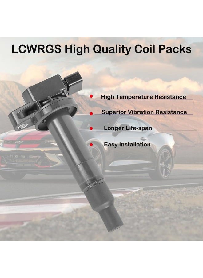 LCWRGS عبوة من 4 لفائف إشعال متوافقة مع L4 1.5 2000 2001 2002 2003 2004 2005 2006 2007 2008 2009 2010 سايون XA XB تويوتا بريوس إيكو يارس - Image 2