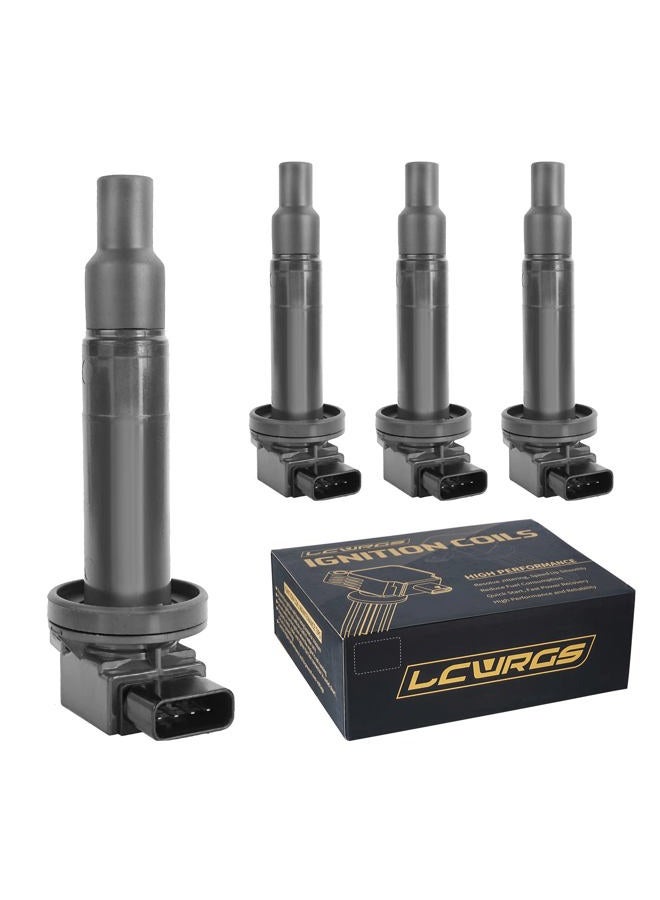 LCWRGS عبوة من 4 لفائف إشعال متوافقة مع L4 1.5 2000 2001 2002 2003 2004 2005 2006 2007 2008 2009 2010 سايون XA XB تويوتا بريوس إيكو يارس - Image 1