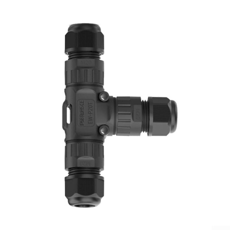 P20T Waterproof Quick Screw Three Way Card Connector 3 Core 9 12mm For Outdoor Electrical And Solar Panel Wiring - Image 2