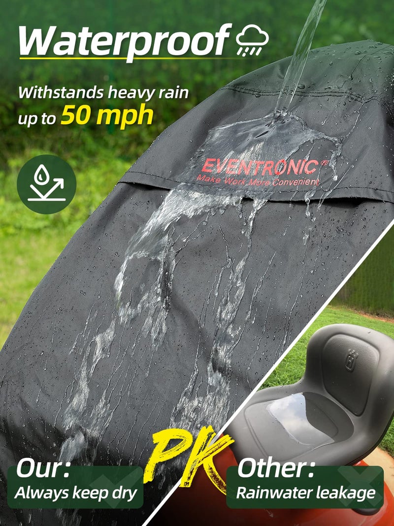 EVENTRONIC Riding Lawn Mower Cover, Eventronic 54“ Riding Lawn Tractor Cover Waterproof Heavy Duty Durable (420D-polyester oxford) - Image 4