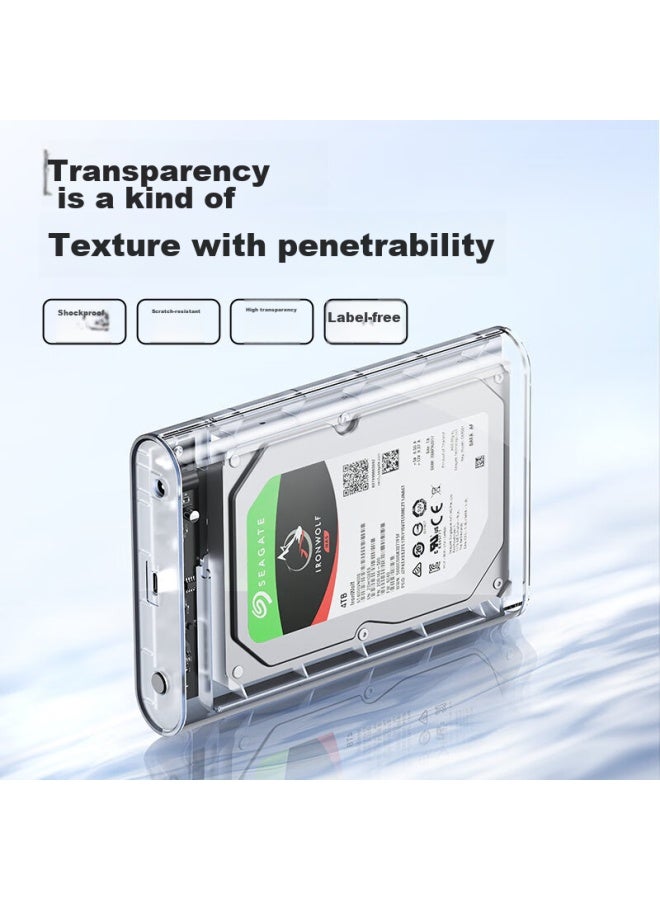 Orico 3.5-inch External Hard Drive Enclosure, Usb 3.0 Sata Interface, For Laptop And Desktop, Compatible With Ssd And Hdd, Transparent 3139u3 - Image 2