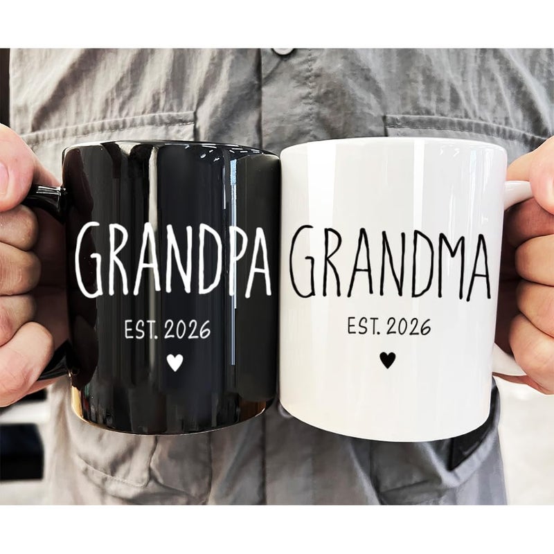 FALJIOK New Grandparents Coffee Mug Gifts First Time 2026, Promoted to Grandparents Grandma & Grandpa 2026 Mugs, Pregnancy Announcement Gifts for Grandfather Grandmother, Baby Announcement Gift - Image 4