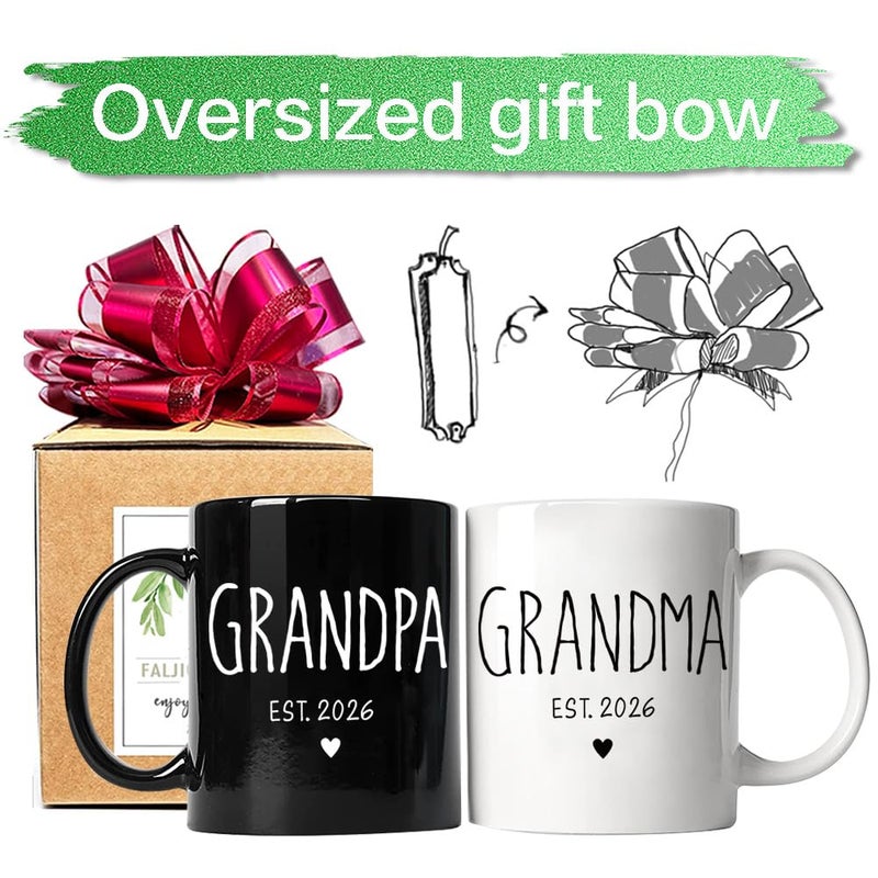 FALJIOK New Grandparents Coffee Mug Gifts First Time 2026, Promoted to Grandparents Grandma & Grandpa 2026 Mugs, Pregnancy Announcement Gifts for Grandfather Grandmother, Baby Announcement Gift - Image 5