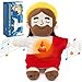 Yelakey Soothing Jesus Plush Toys with Light Sound 15 Jesus Stuffed Breathing Plushy Doll Christian Catholic Religious Plushie Christmas Easter Gifts for Kids Baby Red - Image 3