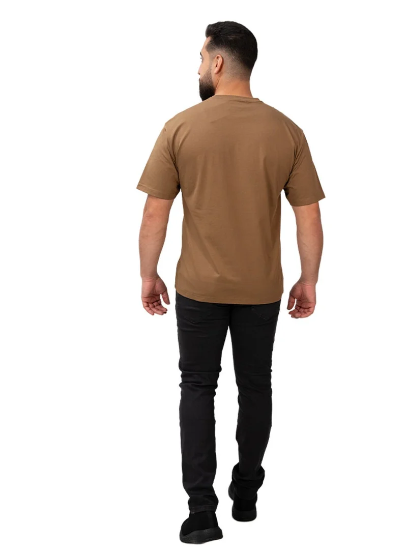 GIORDANO  Men's Relaxed Fit Printed Crew Neck Cotton Tee for Men | Best Price UAE