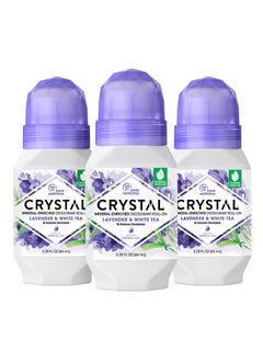CRYSTAL Deodorant CRYSTAL Deodorant Aluminum Free Mineral Deodorant Roll-On for Women & Men, Lavender & White Tea - Paraben Free - Certified Cruelty Free & Vegan Deodorant - Prevents Odor Up to 24 Hours ,2.25 Fl Oz (Pa  - Image 1
