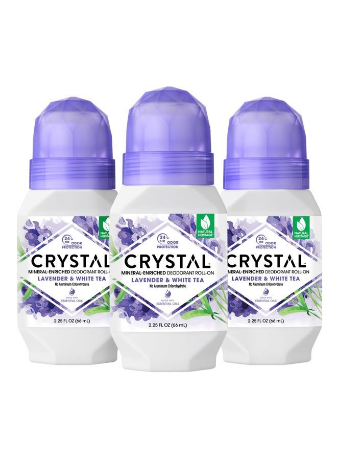 CRYSTAL Deodorant CRYSTAL Deodorant Aluminum Free Mineral Deodorant Roll-On for Women & Men, Lavender & White Tea - Paraben Free - Certified Cruelty Free & Vegan Deodorant - Prevents Odor Up to 24 Hours ,2.25 Fl Oz (Pa - Image 1