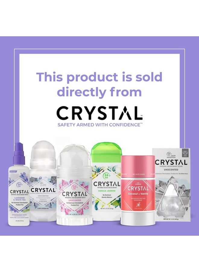 CRYSTAL Deodorant CRYSTAL Deodorant Aluminum Free Mineral Deodorant Roll-On for Women & Men, Lavender & White Tea - Paraben Free - Certified Cruelty Free & Vegan Deodorant - Prevents Odor Up to 24 Hours ,2.25 Fl Oz (Pa - Image 5