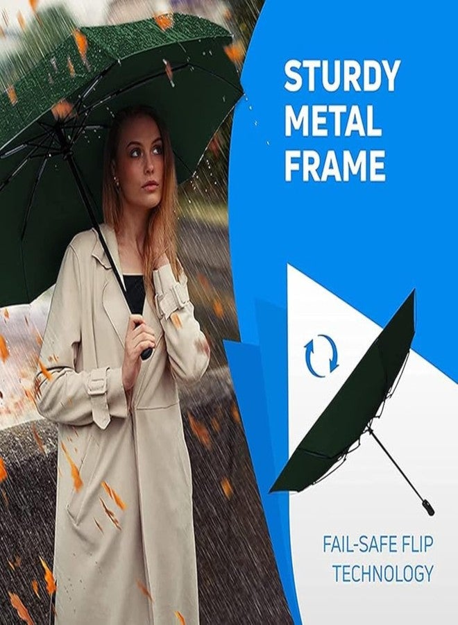 SKYTONE Umbrellas, Umbrella for Women, Umberallas for Rain Big Size Men, Umbrella for Wind and Rain, Windproof Umberalla Large for Man, Women, Kids, Girls, Boys (Green) - Image 3