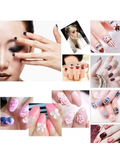 Excefore 2Pcs Nail Art Dappen Dish with 6Pcs Acrylic Nail Brush Set, Acrylic Liquid Powder Styling Tool, Mini Glass Nail Cup with Lid Glass Crystal Bowl Acrylic UV Gel DIY Brush Nail Crystal Cup Set  - Image 3