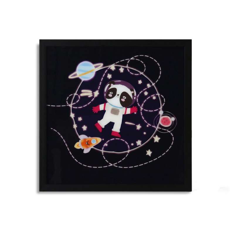 Pan Home Astro Space LED Framed Wall Art 43x43cm - Multicolor - 163AIC9904921 - Image 3