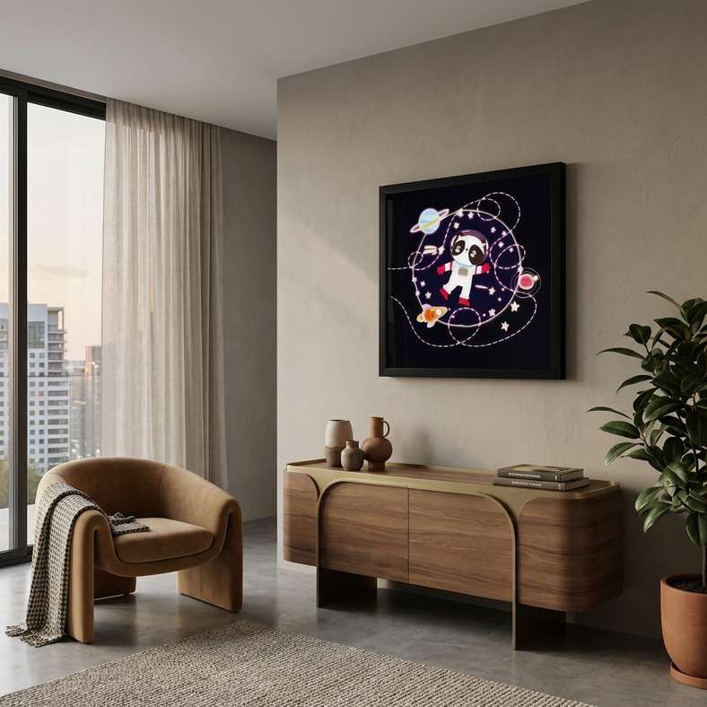Pan Home Astro Space LED Framed Wall Art 43x43cm - Multicolor - 163AIC9904921 - Image 4