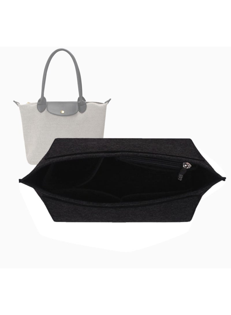 Chielor Purse Organizer Insert for Longchamp Le Pliage, Premium Felt Long Champ Bag Handbag Women, Tote Organizer Insert with 9 Compartments - Image 1