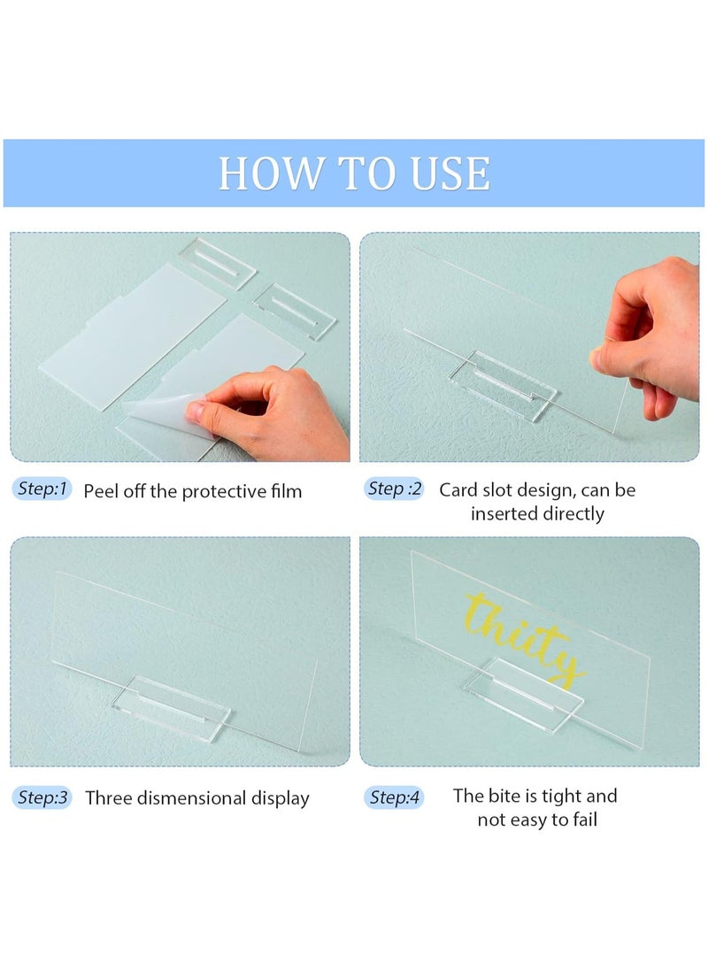 SMARTPOINTS 10 Pack Acrylic Name Plate Personalized Desk Name Plaque Sign Clear Acrylic Panel Rectangle Acrylic Sheet Blank for Office Desk Decor (6 x 15cm)  - Image 5