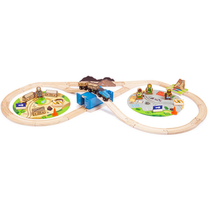 BIGJIGS Construction Train Set Bjt071