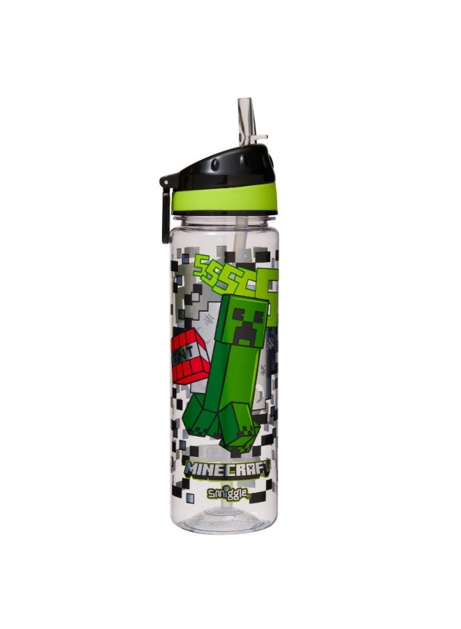 Smiggle collaborates with Minecraft to create a 650ML straw water bottle, a large-capacity, leak-proof, portable water bottle for children. - Image 1