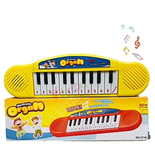 Vikrida Electronic Organ Piano for Kids, Color & Design May Vary as per Availability, Yellow - Image 1