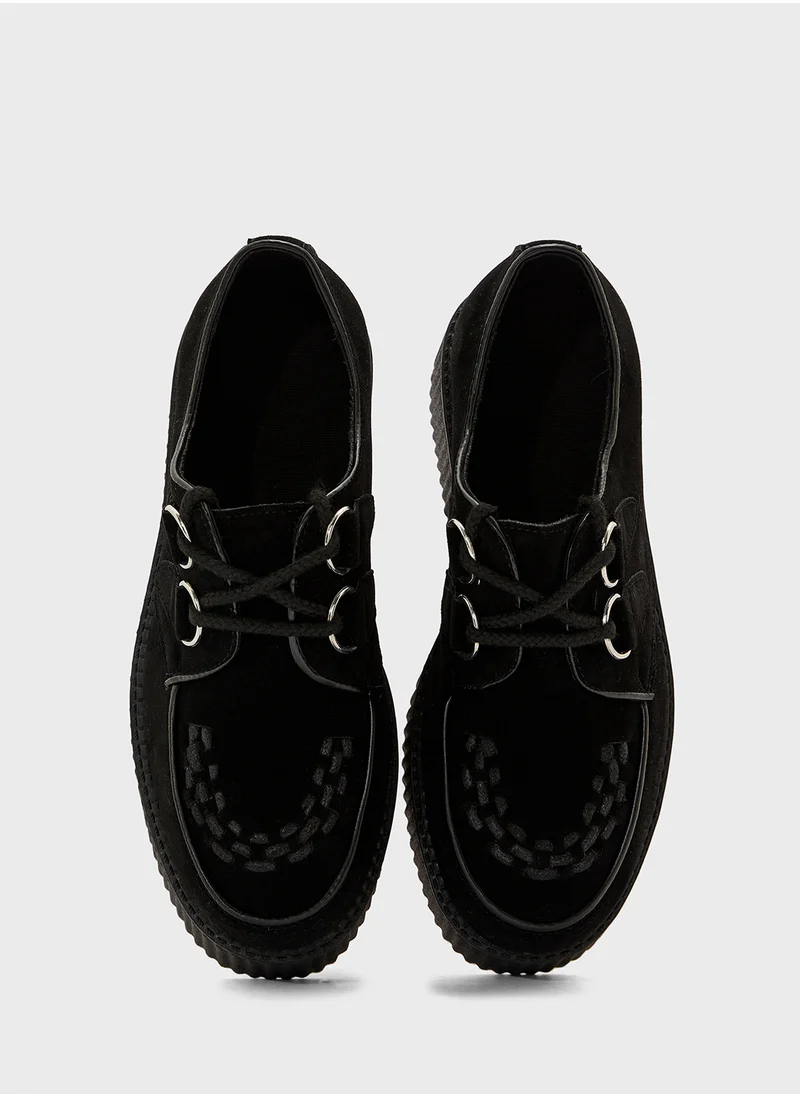 Truffle Chunky Flat Sneaker