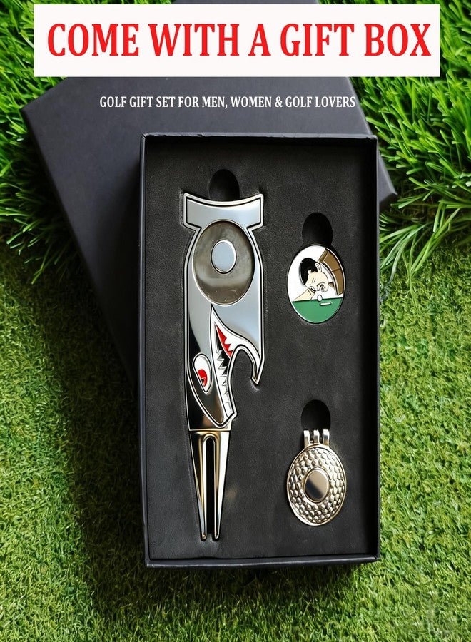 WIGERLON Divot Repair Tool with Ball Marker（1pcs Divot Tool,1 pcs Golf Hat Clip,1pcs Magnetic Ball Marker - Image 5