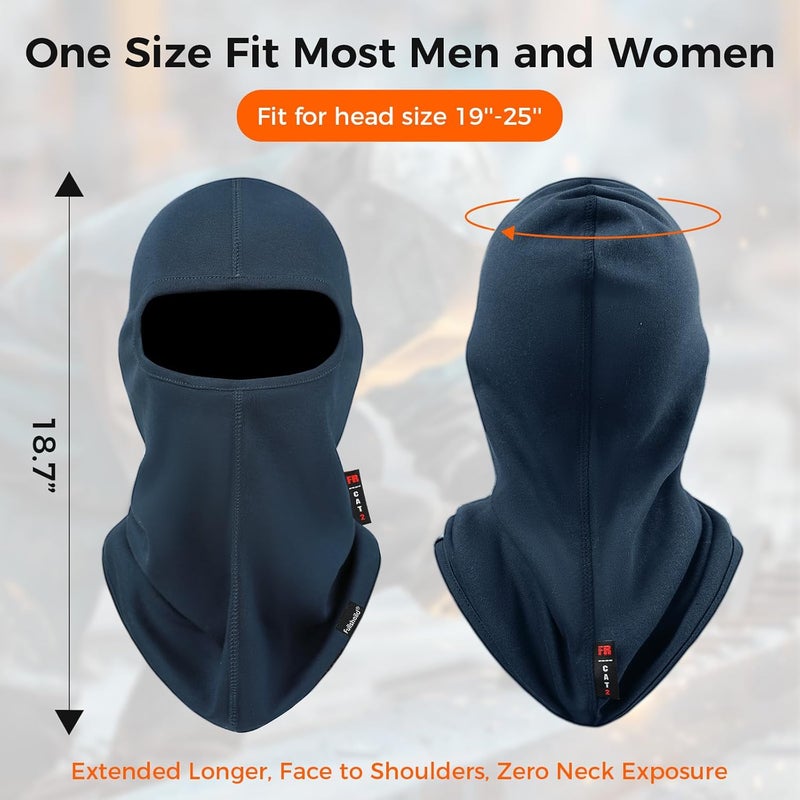 Fullsheild فولشيلد FR قناع بالاكلافا مقاوم للهب للوجه NFPA2112 الفئة 2 غطاء رأس للحام والصيد والعسكري مقاس واحد - Image 4