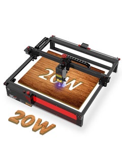 TS2-20W Laser Engraver Professional Engraving Machine Auto Focus with Air Assist 410mm*410mm Large Engraving Area Compressed Spot Technology 20W Laser Power Support Offline Working