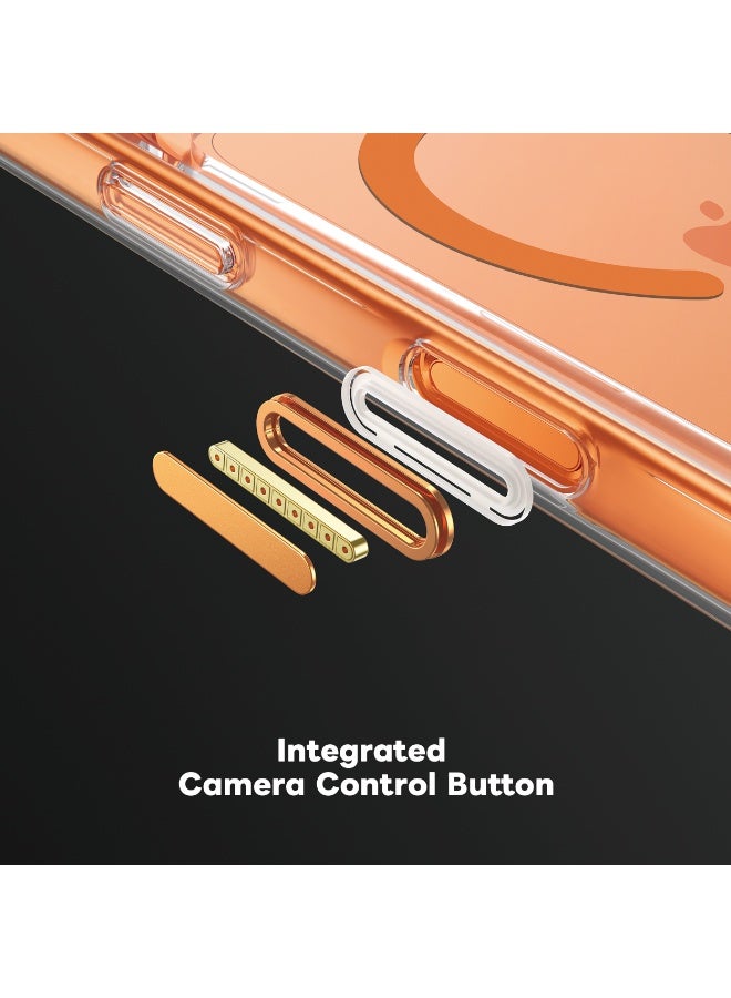 ArmorPro D3O 4-in-1 Combo with Capture Button (HD Anti-Reflective Screen Protector & DoubleAR Camera Lens & D3O Clear Case with Orange MagSafe & Lens Module Protection Film) for iPhone 17 Pro Max Clear - Image 3