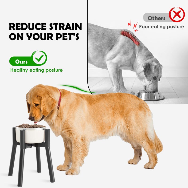 TIDANT Elevated Dog Bowl Stand for Large Dogs, Adjustable Width 7-10.6, 11" Tall Dog Food Water Stand, Bowl Not Included - Image 2