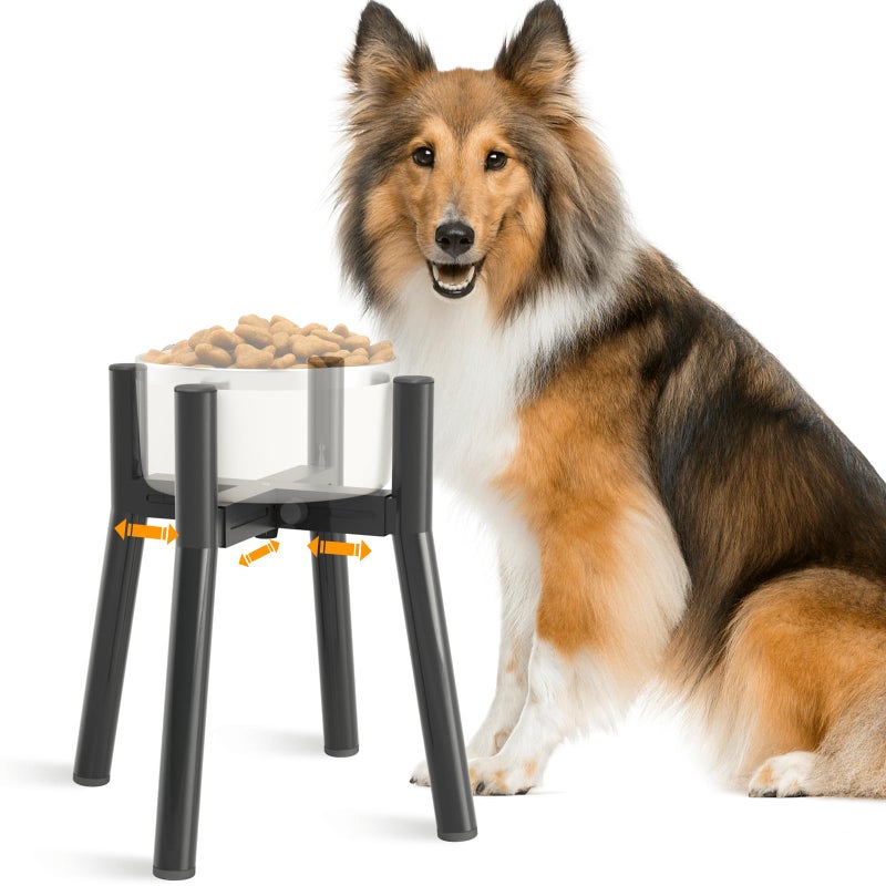 TIDANT Elevated Dog Bowl Stand for Large Dogs, Adjustable Width 7-10.6, 11" Tall Dog Food Water Stand, Bowl Not Included - Image 1