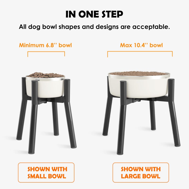 TIDANT Elevated Dog Bowl Stand for Large Dogs, Adjustable Width 7-10.6, 11" Tall Dog Food Water Stand, Bowl Not Included - Image 5